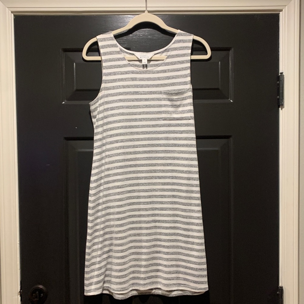 Simple stripe jersey knit dress